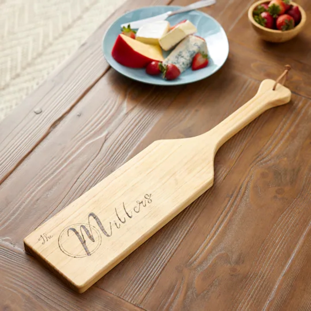 Wood cheese paddle board